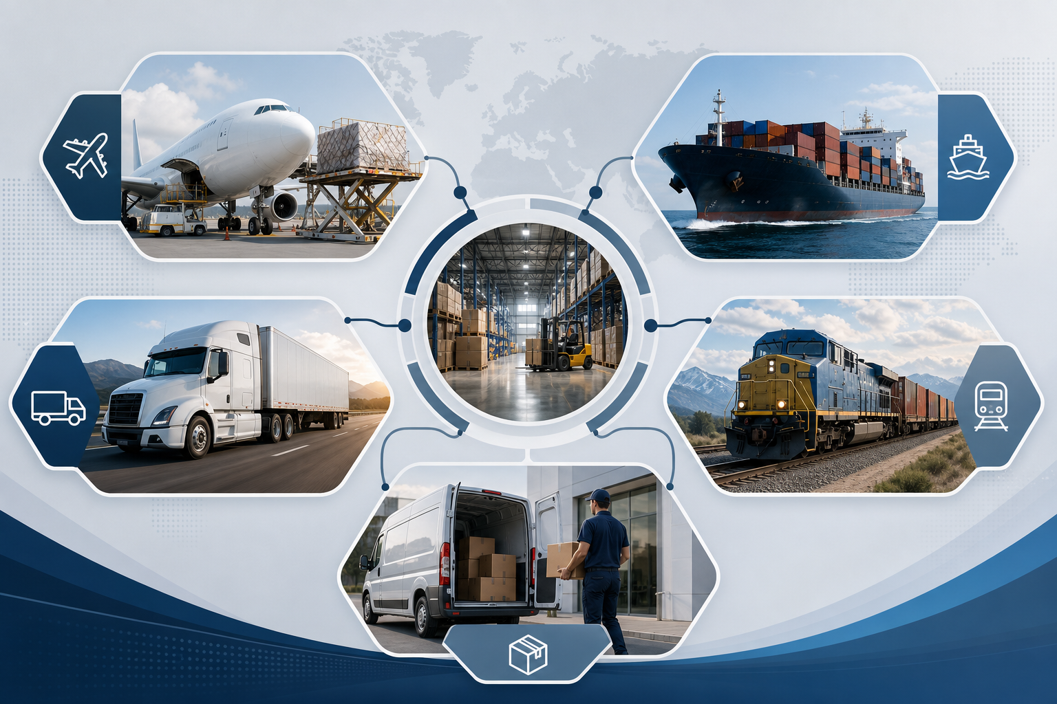 Modern Logistics Freight Comparison Infographic Modern Logistics Freight Comparison Infographic