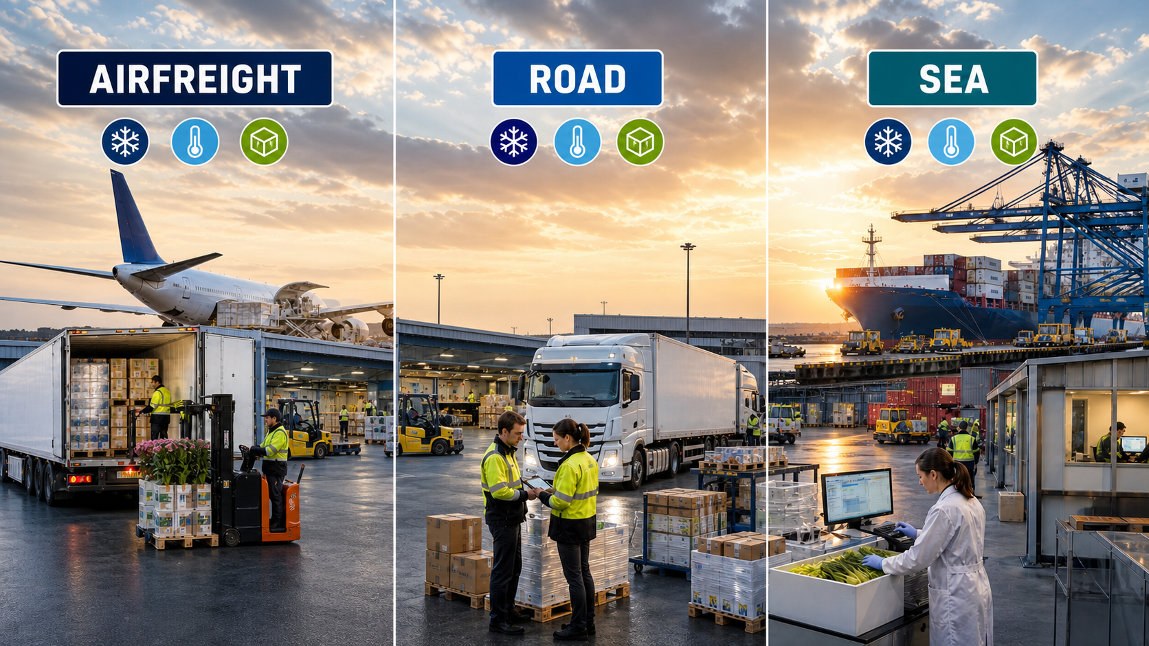 Airfreight Road Sea Transport Logos Airfreight Road Sea Transport Logos