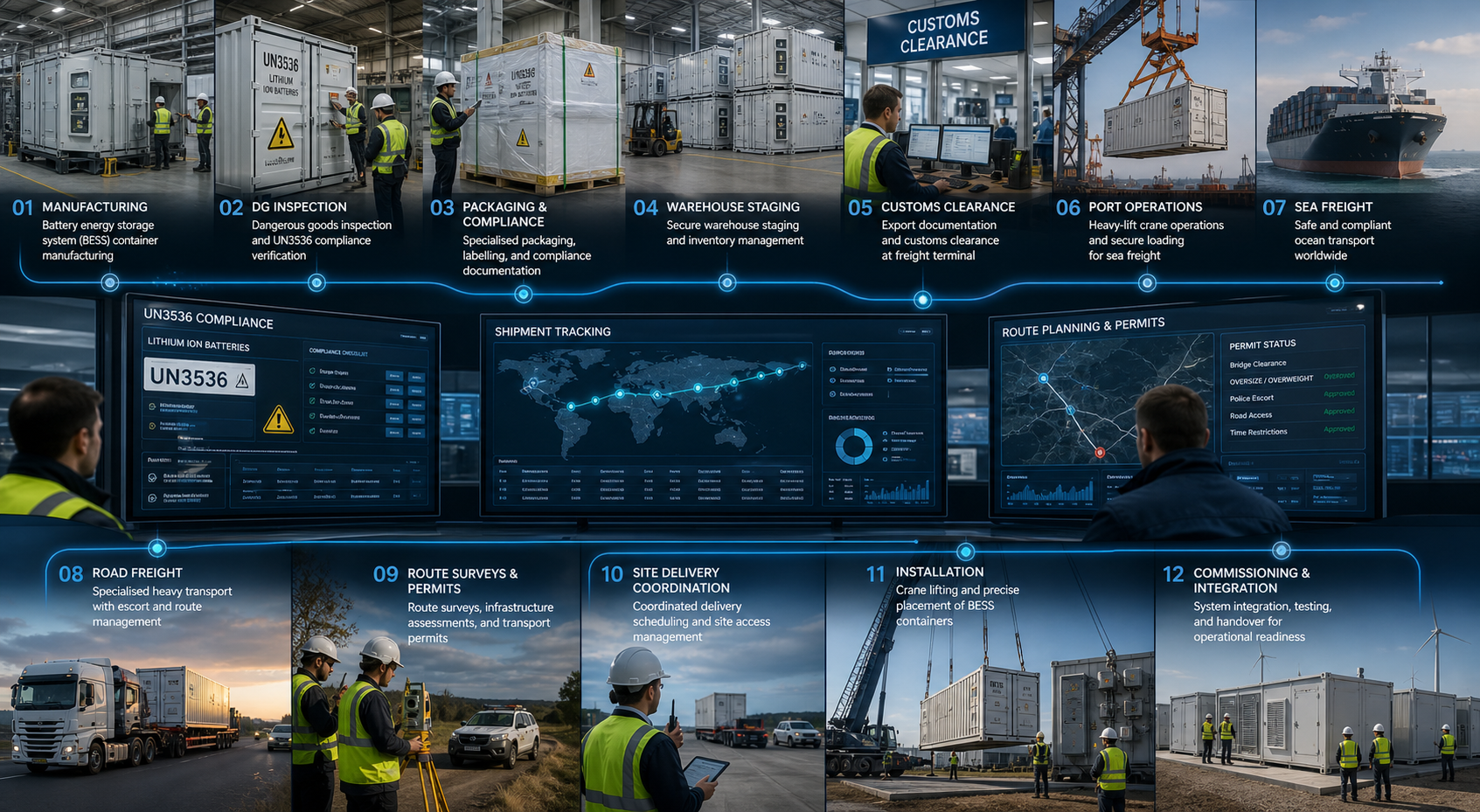 BESS Container Logistics Journey from Factory to Installation Site