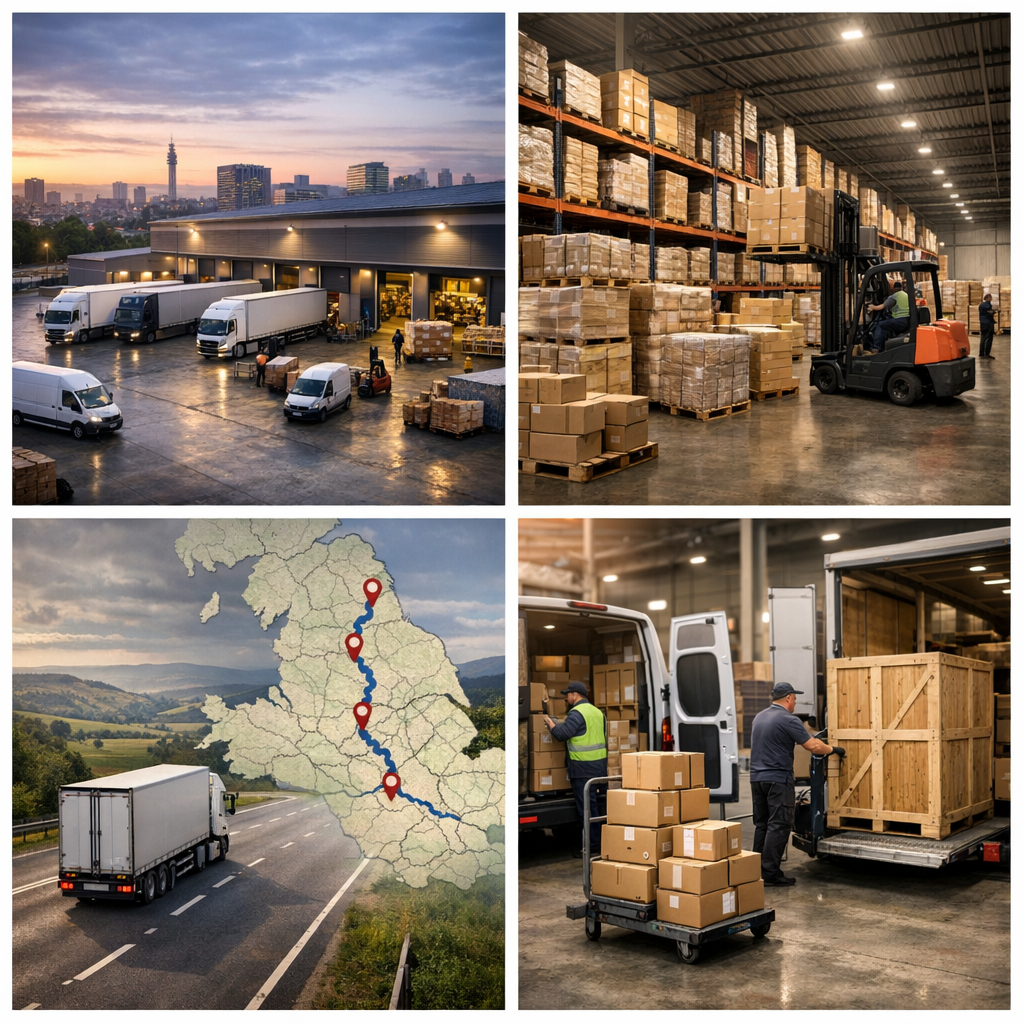Birmingham Distribution Hub with Cargo and Transport Lines