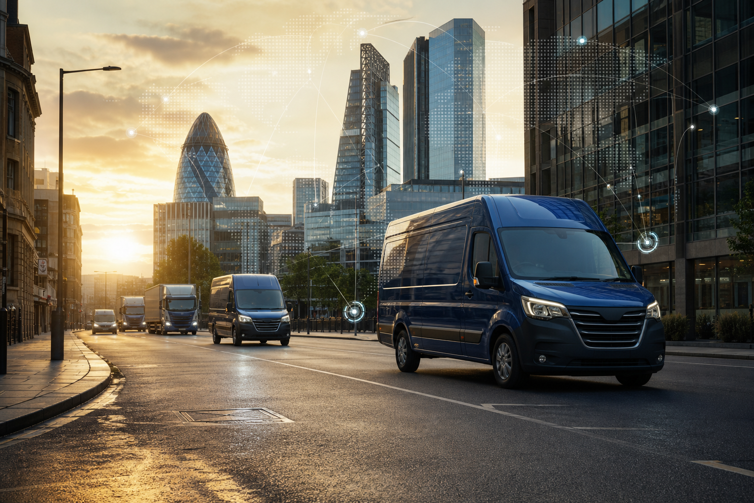Cinematic Courier Logistics at Sunrise Cinematic Courier Logistics at Sunrise