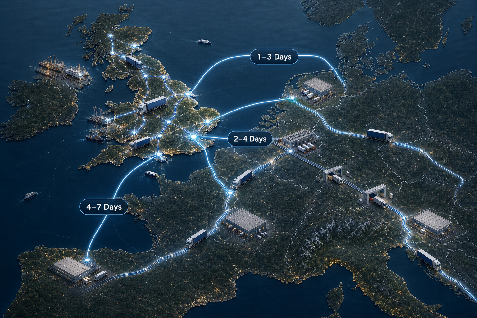European Freight Routes Connecting UK to Key Countries European Freight Routes Connecting UK to Key Countries