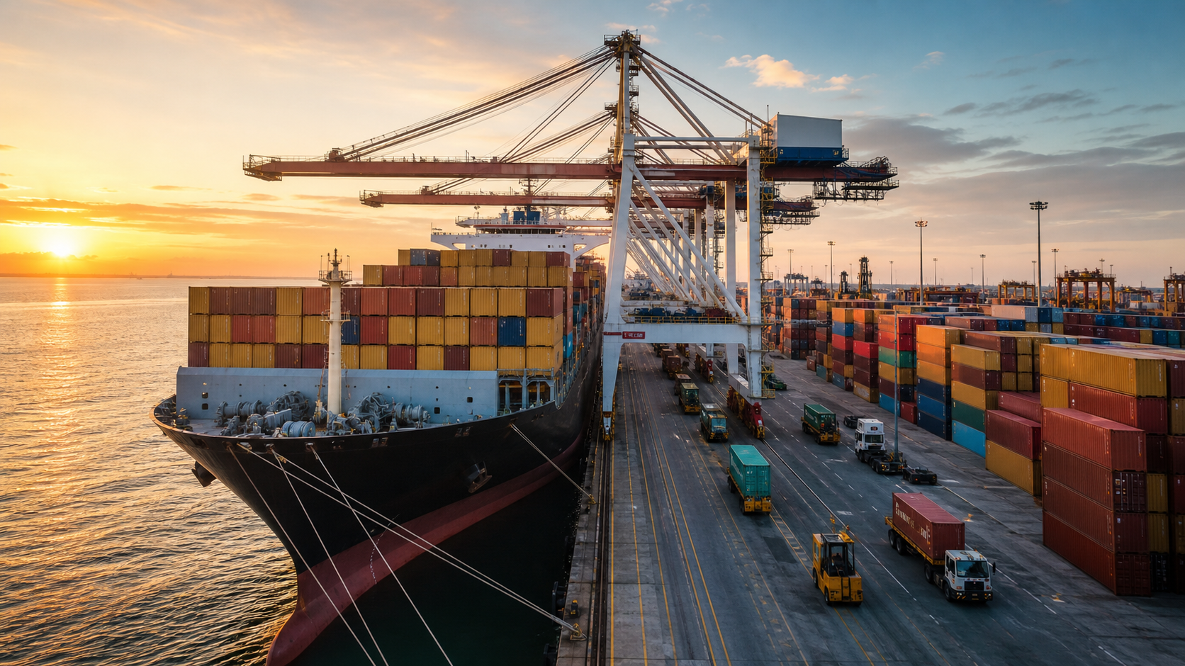 International Food Container Shipping at Port International Food Container Shipping at Port