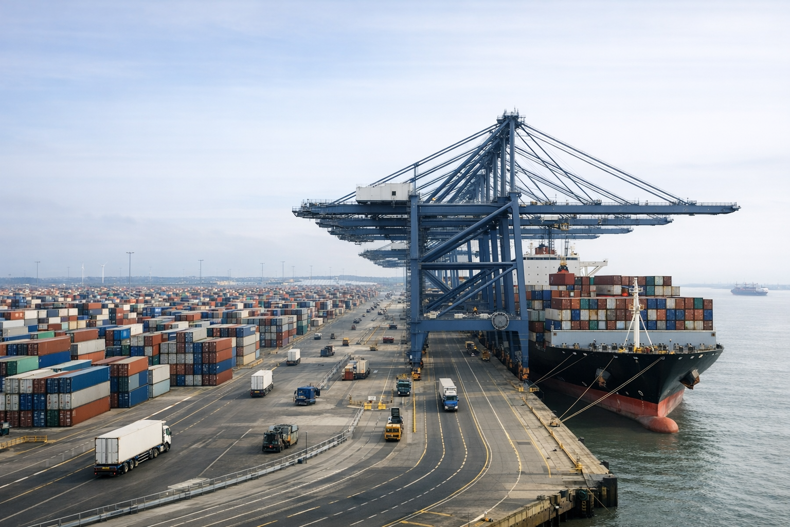 London Gateway Port Industrial Scene