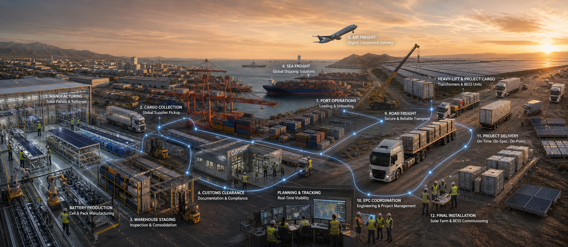 Renewable Energy Logistics Flow at Utility Scale