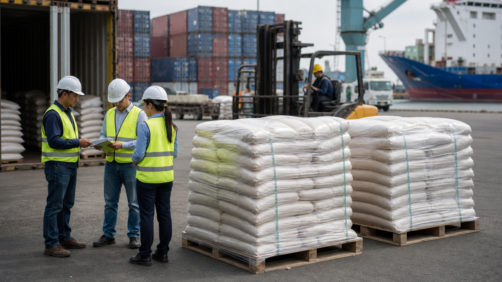 Rice Export Logistics at Warehouse