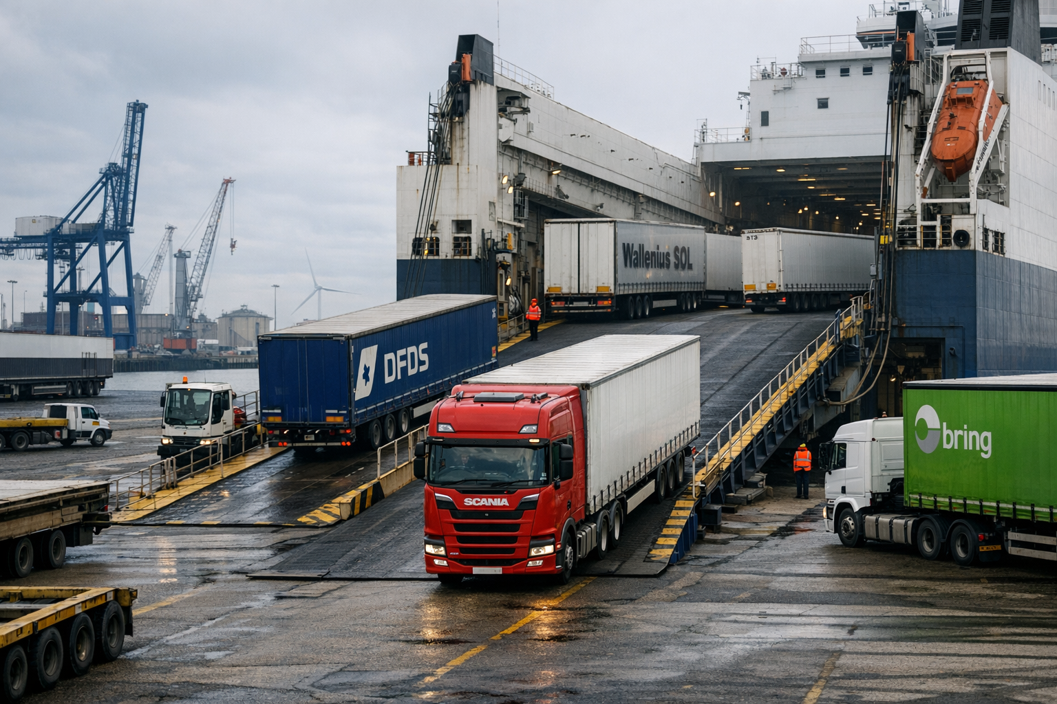 Scandinavian Freight Terminal at UK Port