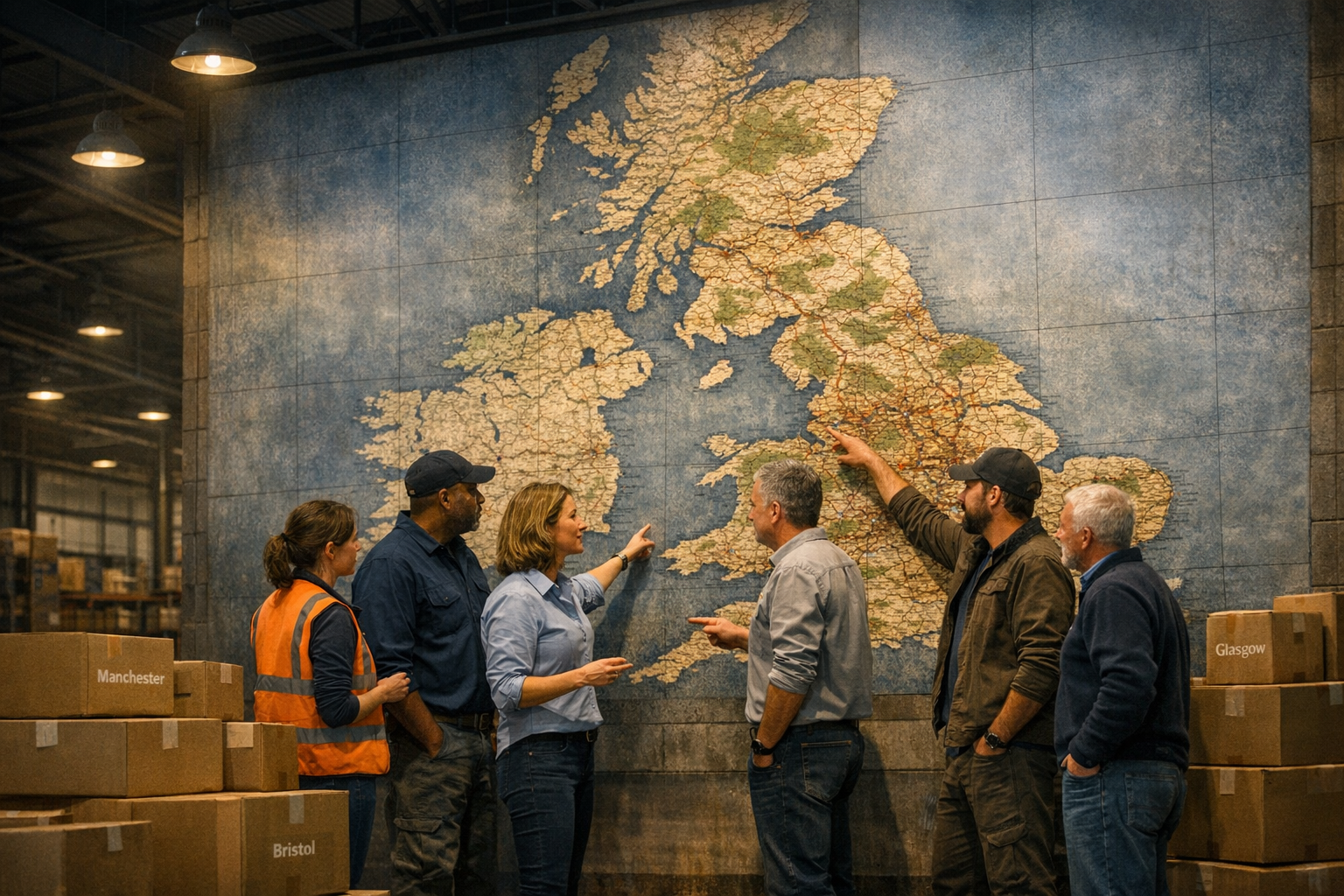 UK Warehouse Distribution Map